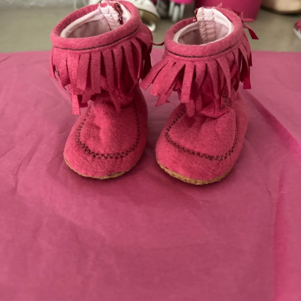 Fringed Pink dolls Shoes